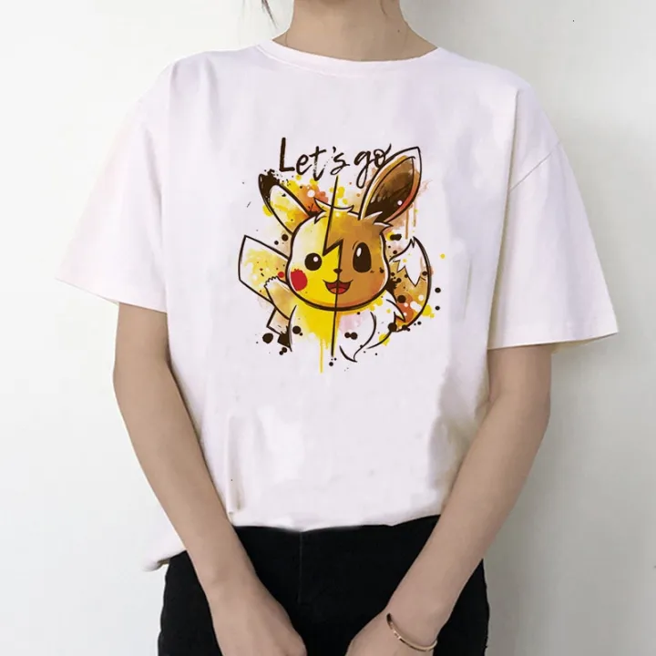 Clothes specials Cute Pokemon Go Kawaii Pikachu Harajuku T Shirt Women  Ullzang Funny Anime T-shirt 90s Cute Cartoon Tshirt Korean Style Top |  Lazada PH