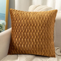 Striped Geometry Velvet Throw Pillows 45*45 Waist Cushion Cover Sofa Home Bedroom Decorative New Year Kussenhoes Decoration