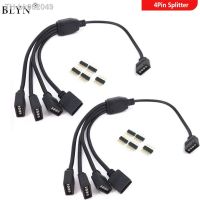 ✻ 4 Pin RGB Splitter Cable LED Strip Connector 1 To 234 Way For Cooler Master Fan RGB Header 5050 3528 Diode Tape Light