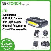 ไฟหน้า NEXTORCH 170ลูเมนแบบชาร์จไฟได้ไฟหัวไฟฉาย LED กลางแจ้งจักรยานล่าสัตว์ตัวล็อคสำหรับปีนเขา UT10