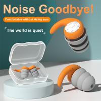 1Pair Sleeping Ear Plugs Noise Reduction Waterproof Earplug Professional Soundproof Earplug Three-Layer Mute Filter for Ears