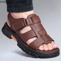 Genuine Leather Sandals for Men Summer Shoes for Men Sandals Luxury Designer Slides for Men Beach Sandals сандали для мальчика