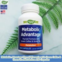 ผลิตภัณฑ์เสริมอาหาร ไทรอยด์ Metabolic Advantage Thyroid Formula with Green Coffee &amp; Green Tea Metabolism 100 Capsules - Natures Way