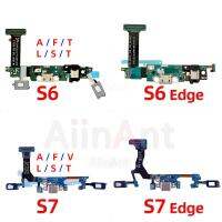 ต้นฉบับ USB Date แท่นชาร์จบอร์ดพอร์ตชาร์จ Flex Cable สําหรับ Samsung Galaxy S6 S7 Edge G920A G925A G930A G935A