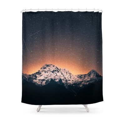 Magical Mountain Galaxy Photography Shower Curtain With Hooks Home Decor Waterproof Bath Creative 3D Print Bathroom Curtains