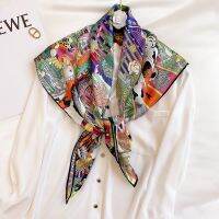 【CW】 KOI LEAPING new fashion animal Twill Silk Large Scarf Shawl festival gift