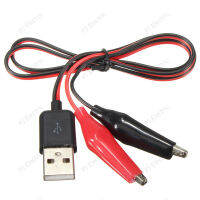 สาย USB Type-A ตัวผู้ แปลงเป็นปากคีบจระเข้ขนาด 28 มิลลิเมตร ความยาว 60 เซนติเมตร