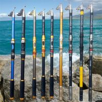 2.1M-3.6M Fishing Rod All Metal Deck Throwing Rod Long-distance Casting Luya Fishing Scalable Sea Rod Telescopic Fishing pole