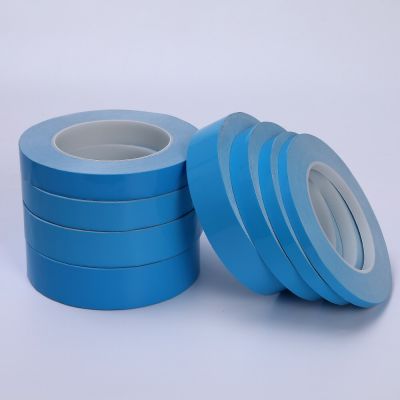 Hot K ชิป PCB เทปนำความร้อนสองด้านสีฟ้าเทปนำความร้อนสีฟ้าขนาด5-25มม. แผงระบายความร้อนไฟ LED