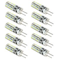 G4ประหยัดพลังงาน DC 12V 2วัตต์24 3014 SMD 6000-6500K ไฟโคมไฟ LED 10ชิ้น (สีคูลไวท์)