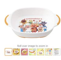 จานมีหูจับ LEC Anpanman Small Dish  , มีกันลื่นที่ก้นถ้วย , นำเข้าญ๊่ปุ่น