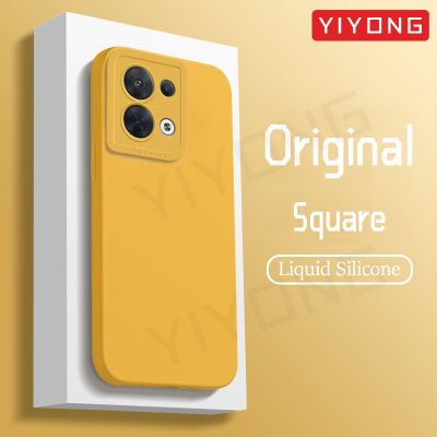 Reno8 Case YIYONG Square Liquid Silicone Soft Cover For OPPO Reno 8 7 7Z 6 9 Pro Plus Reno6 Reno7 Lite Reno9 5G Phone Cases