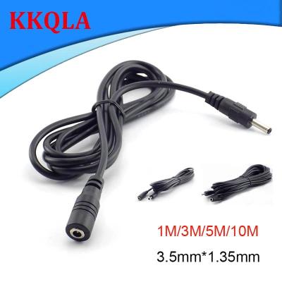 QKKQLA 1/1.5/3/5/10M DC Male Female Extension Cables 3.5*1.35mm AV Video Camera Adapter Connector Plug CCTV