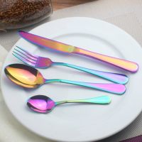 （glistening shop）1Pc/4Pcs Dinner Strawscoops Silverware Set NIN668