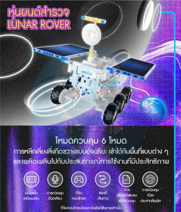 พร้อมส่ง-new-jimu-robot-lunar-rover-visual-edition-หุ่นยนต์เสริมสร้างทักษะและพัฒนาการ