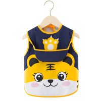 【DT】hot！ Sleeveless Bibs Children Baby Kids Toddler Sleeve Smock Feeding Bib Apron 0-2 Years Dropshipping