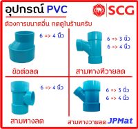 อุปกรณ์ประปา ข้อต่อลด แบบต่างๆ ตามรูป ขนาด 6 นิ้วลด ตรา SCG Class 8.5 สำหรับงานระบายน้ำ ต้องการขนาดอื่นกดเข้าไปดูในร้านได้ครับ