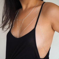 Vintage Boho Summmer Gold Silver Color Body Chain Jewelry Women Multilayer Sexy Beach is Harness Chain Necklace Women2023.