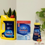 Combo bột rửa chén finish 2.5kg+ muối rửa chén Finish 1.2kg + Nước làm