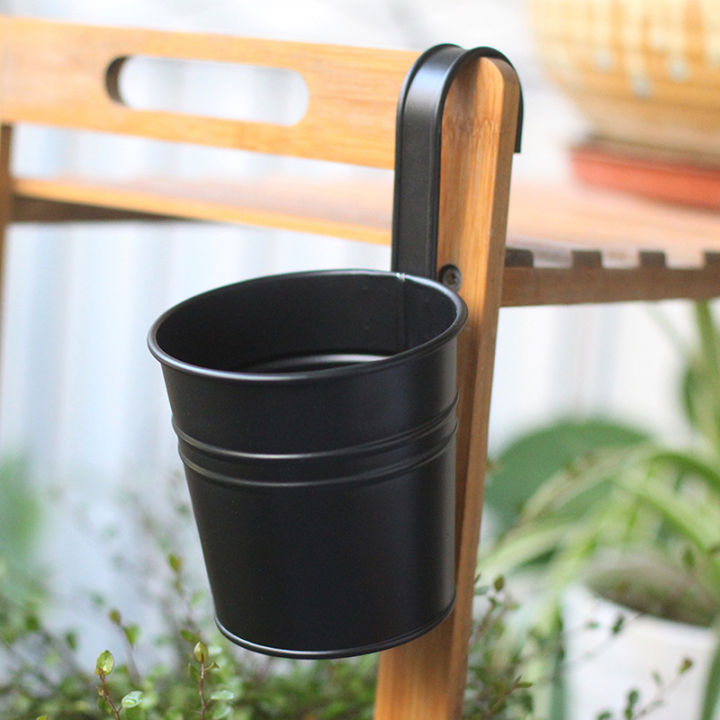 【Shanglife】Hanging Plant Pots, Metal Fence Planters with Detachable ...