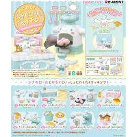 8ชิ้นเซ็ต Original Re-Ment Sanrioed Cinnamoroll ครัวน่ารัก Home Family Food Action Figure ของเล่นสำหรับเด็ก Ornaments