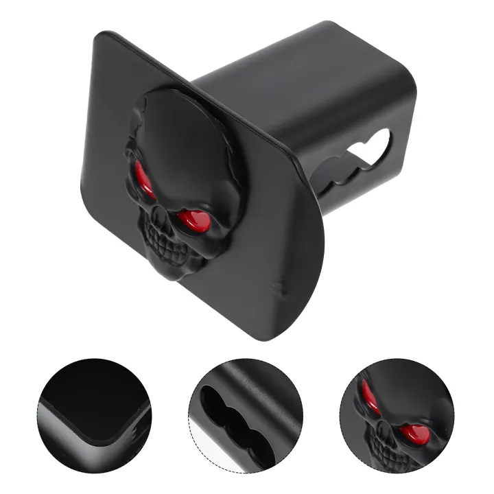 1Pc Skull Trailer Hitch Tube Plug Durable Tow Hitch Cover Useful Car
