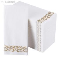 №ﺴ 50pcs Disposable Guest Towels Linen-Feel Napkin Tissue Paper Table Cloth Hand Towel Durable Decorative for Bathroom Kitchen