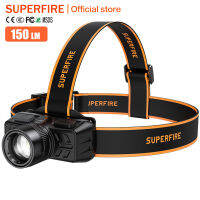 Supfire HL50ที่วางโคมไฟหัวสวมใส่แสงที่แข็งแกร่งซูม LED บ้านทำงานกลางแจ้งชาร์จอัลตร้าสดใสตกปลาทรัมเป็ต