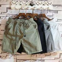 COD SDFERTREWWE Men s trendy five-point shorts Korean style loose fashion elastic waist pants straight casual brand overalls for youth-Celana pendek lelaki lima titik gaya Korea melepaskan elastik celana pinggang lurus biasa untuk muda