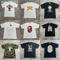 BAPE Roof. Grade Version BAPE Camouflage Ape-Man Shark Head Letter Printing Short Sleeve T-Shirt TEE Popular Logo Hot Style For Men And Women