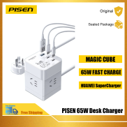 Pisen 65W Gali Nitride Sạc Rubik Của Cube Ổ Cắm Thích Hợp Cho di động