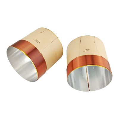 ‘；【-【 GHXAMP 61Mm Bass Speaker Voice Coil 8Ohm Woofer Round Copper Wire Coil White Aluminum For Audio Loudspeaker Accessories Diy 2Pc