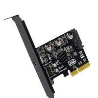 USB PCIE Card Type C PCI-Express 4X ไปยัง USB 3.2 Gen 2X2 (20Gbps) ASM3242ชิปเซ็ตสำหรับ Windows 810 Linux