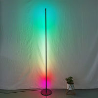 80cm Modern LED Corner Lamp RGB Colorful Floor Light Remote Control Multi-Modes Bar Living Room Atmosphere Standing Lamp