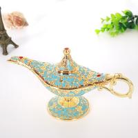 Lake Blue Lamp Ornament Large Wishing Lamp Metal Home Decorations Gift Childrens Home Decoration