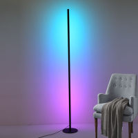 Nordic Modern LED Decoration RGB Floor Lamp Remote Control Bedroom Atmosphere Lamp Living Room Colorful Light Standing Lighting