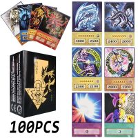 การ์ดสไตล์อนิเมะ Yu-Gi-Oh 100ชิ้นดวงตาสีฟ้าหมอผีสีดำ Exodia Obelisk Slifer Ra Ra Ra Yugioh DM พร็อกซี่การ์ดของขวัญสำหรับเด็ก