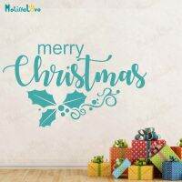 Merry Christmas Xmas Decal Festival Quote Decor Happy Christmas Home Window Removable Vinyl Wall Stickers B841