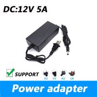 DC 12V 5A Projector Monitor LCD Display LED Power Adapter UK Plug AU 5.5x2.1MM Supply Lighting Transformer