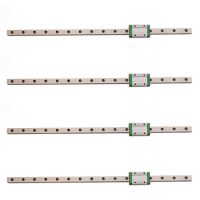 4Pcs 9mm Linear Guide Miniature Rail MGN9 400mm Linear Rail and 4 Pcs MGN9H Miniature Rail Slider