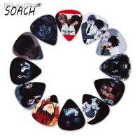 SOACH 50pcs/lot 0.46/0.71/1.0mm Acoustic guitar picks two side newest high quality design Mix anime errings pick DIY/ukulele