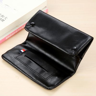 PU Leather Tobacco Bag Folded Cigarette Case Rolling Pipe Pouch Wallet Tip Paper Holder Smoking Purse Smoker Gift Men Gadgets