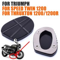 For Triumph Speed Twin 1200 Thruxton 1200 R 1200R  Motorcycle Accessories Kickstand Foot Side Stand Enlarge Extension Pad Shelf Picture Hangers Hooks