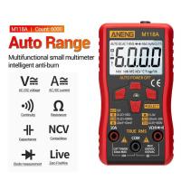 Yingke มัลติมิเตอร์แบบดิจิทัล M118a ทนทานแบบอัตโนมัติตัวทดสอบ Rms ที่แท้จริงมิเตอร์วัดกระแสไฟทรานซิสเตอร์ Ac/dc ระยะ6000