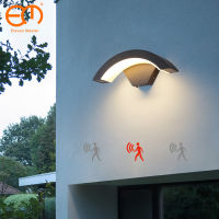 18w Modern Sensor Led Wall Lamp Outdoor Waterproof Front Door Garden Porch Wall Light Modern Indoor Wall Lighting Light