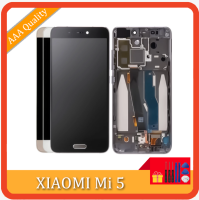 หน้าจอสัมผัส LCD สำหรับ Xiaomi 5.15ขนาด Mi5นิ้ว,หน้าจอพร้อมกรอบแผงสัมผัสสำหรับเปลี่ยนดิจิไทเซอร์พร้อมลายนิ้วมือของแท้