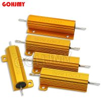 RX24 50W 100W Aluminum Power Metal Shell Case Wirewound Resistor 0.01R 100K 1K 10K 1 6 8 10 20 200 500 Ohm Resistance