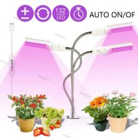 3-HEAD indoor LED grow Light Full Spectrum Growth Clip Fitolampy Growing Phyto Lamp hydro tent box for cultivo indoor growbox a2 WDAGTH