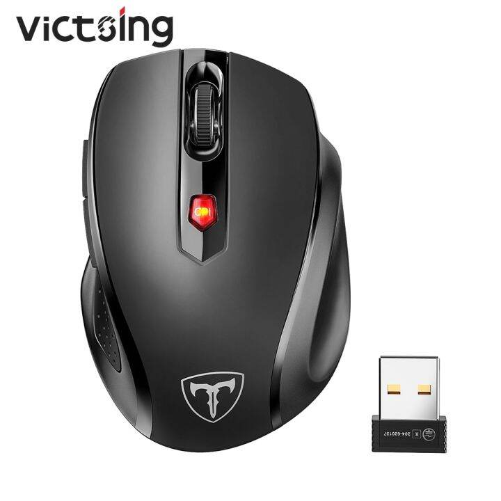 Victsing MM057 Wireless Mouse 2.4Ghz Ergonomic Design Optical Mice 6 ...