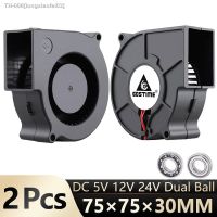 卐♛☇ 2PCS Gdstime DC Blower Fan 75x75x30mm 5V 12V 24V 7cm 7530 Centrifugal Radial Air Flow Cooling Cooler Fan